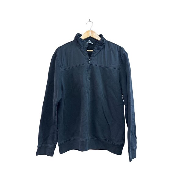 Calvin Klein Black 1/4 Zip Pullover Sweatshirt Size L - Picture 1 of 6